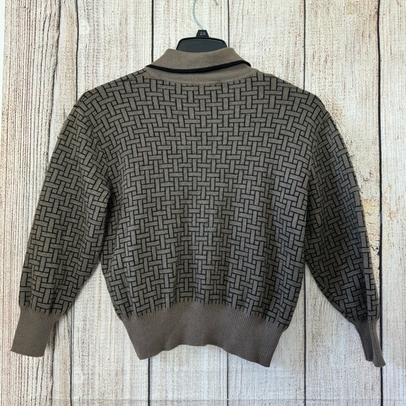 Brown Patterned Women's Sweater - Picture 6 of 11